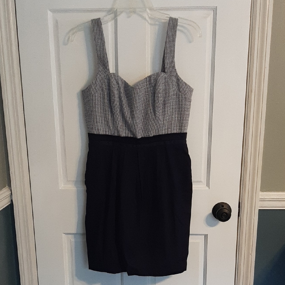 Dress With Gingham Top And Navy Skirt